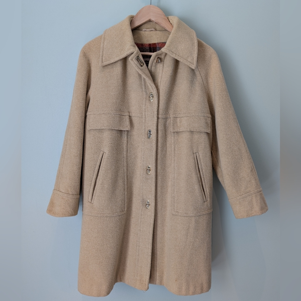 Vintage Wool Forcasters of Boston Plaid Lined Coat Medium?